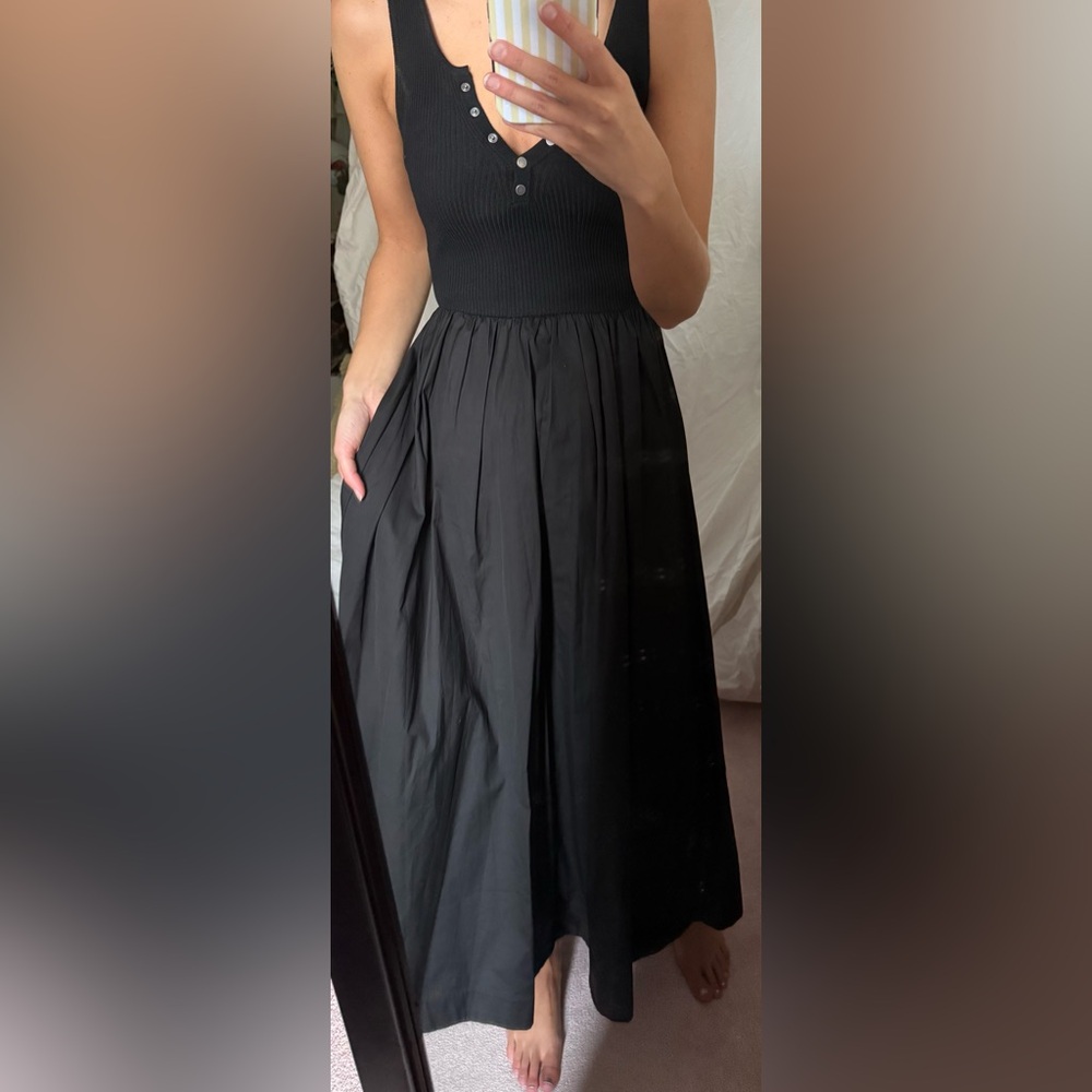 Moon River Black A-Line dress